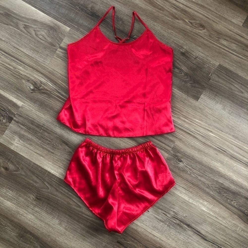 Red shorts and tank top intimates set Size Small